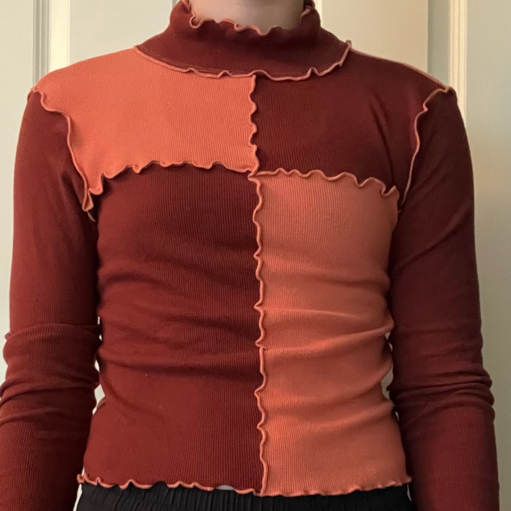 BP. Patchwork Turtle Neck.